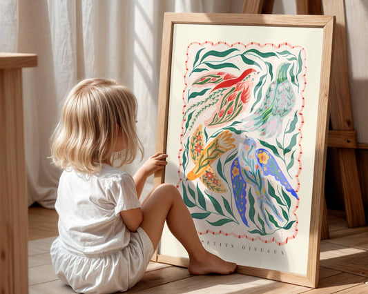 Little Birds Nursery Art Print | A3