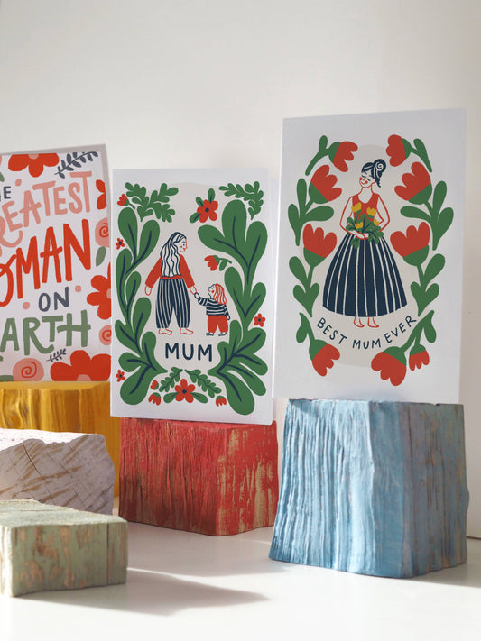 Mother & Child Floral Card