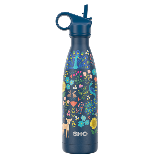 Original Bottle & Straw Lid | Woodland Garden | 500ml