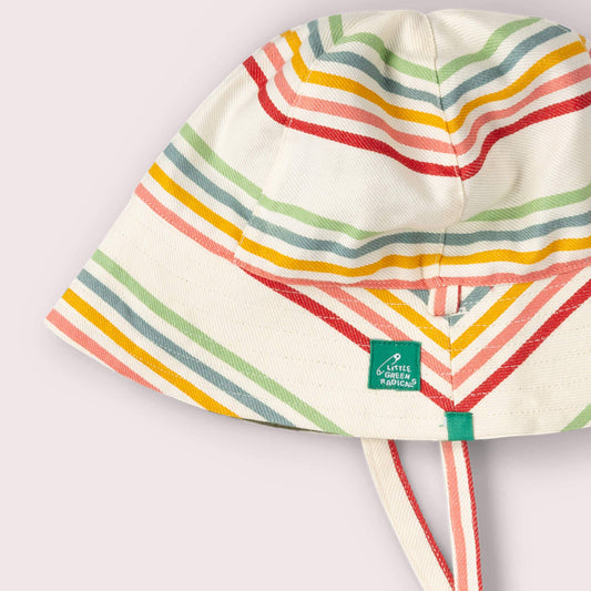 Cream Rainbow Reversible Sunhat