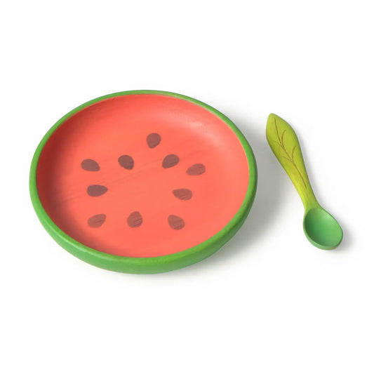 Wally the Watermelon | Plate & Spoon Set