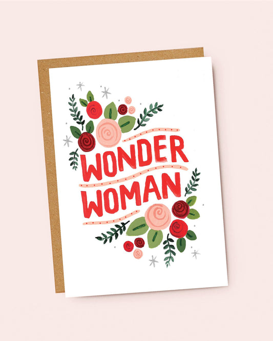 Wonder Woman | Hand Lettered Card