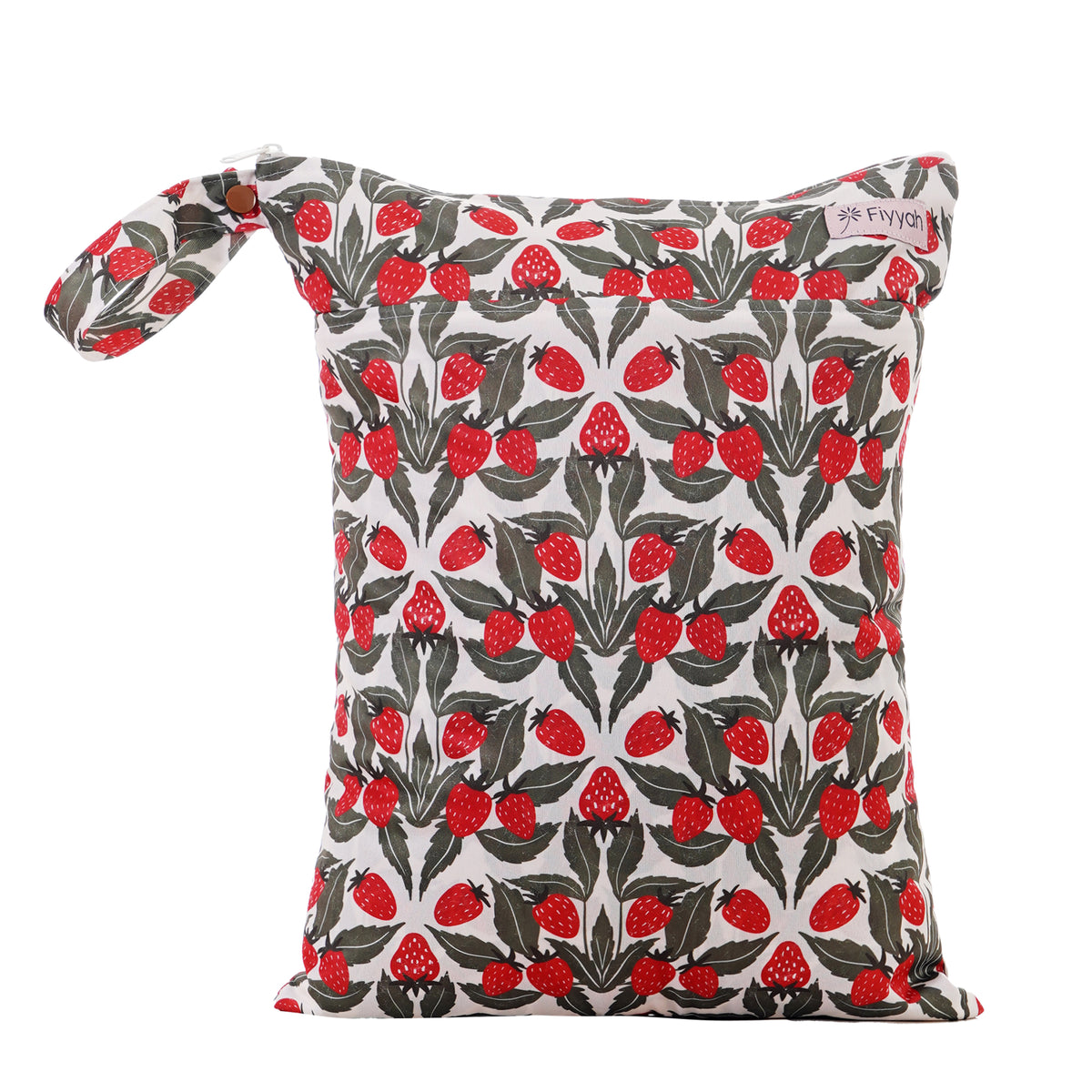 Medium Wet Bag Double Zip | Strawberry Patch