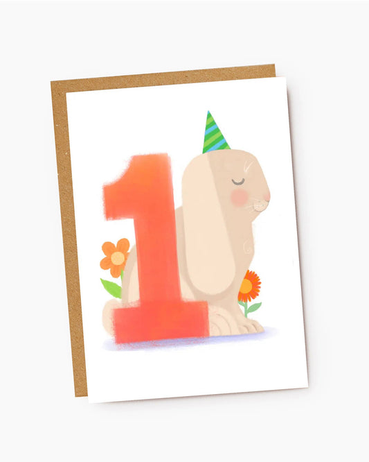 First Birthday Card | Bunny