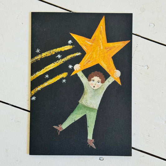 Shooting star greetings card