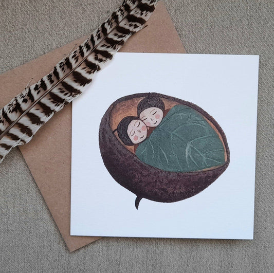Acorn Twins Greetings Card