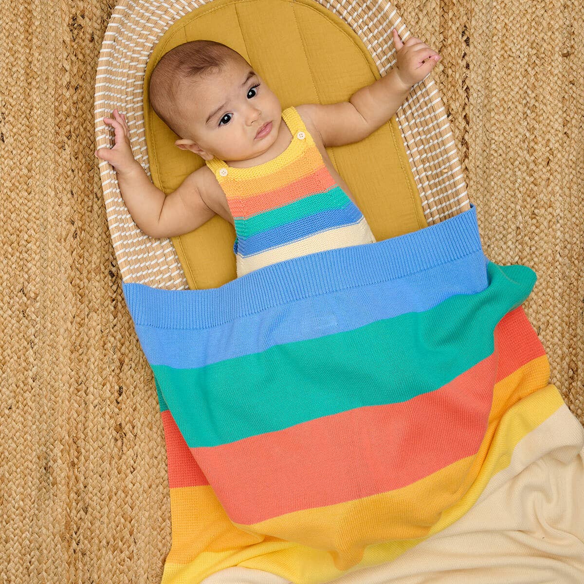 Bobby | Rainbow Stripe | Baby Blanket