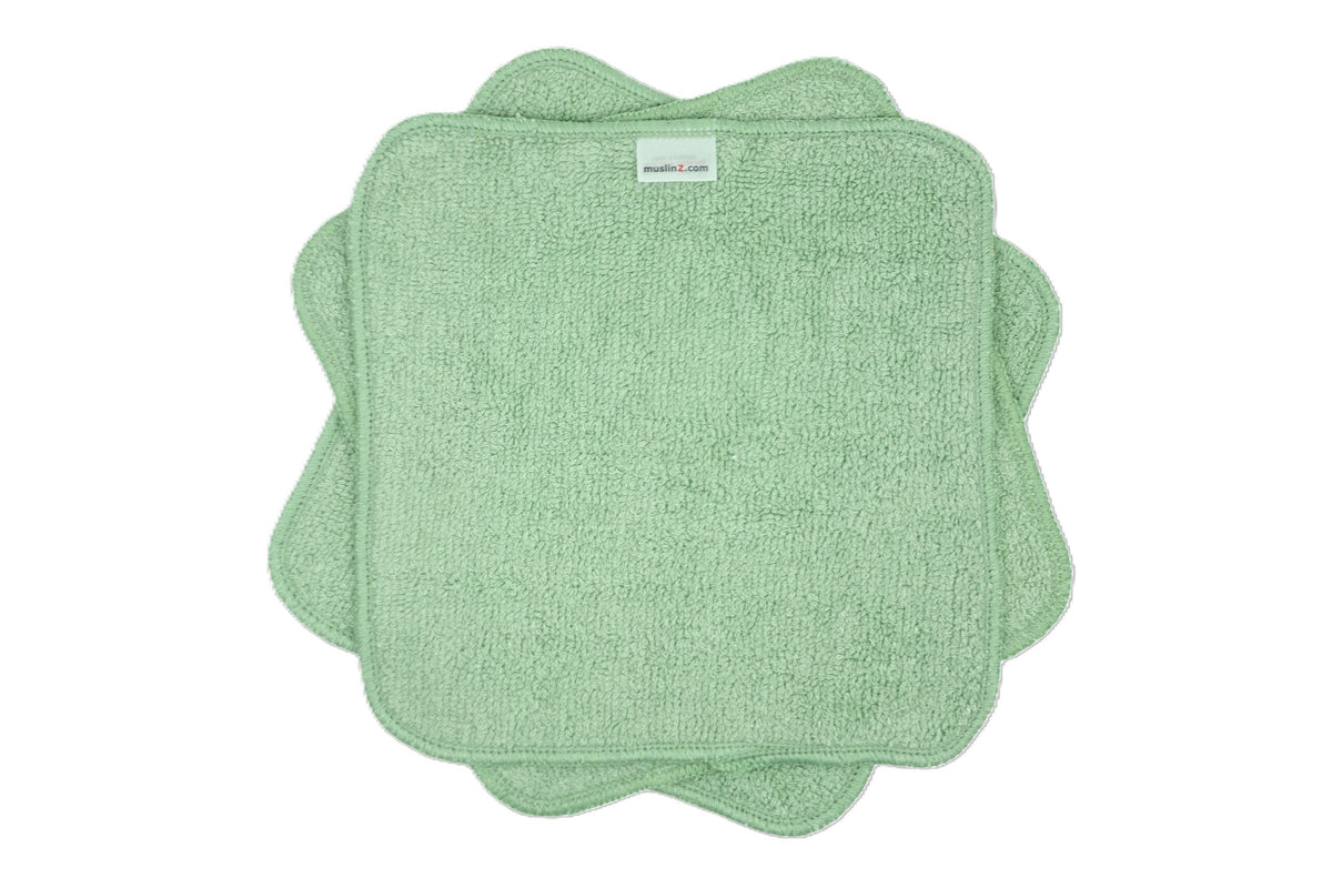 Twelve Pack Bamboo Cotton Terry Wipes 20x20cm