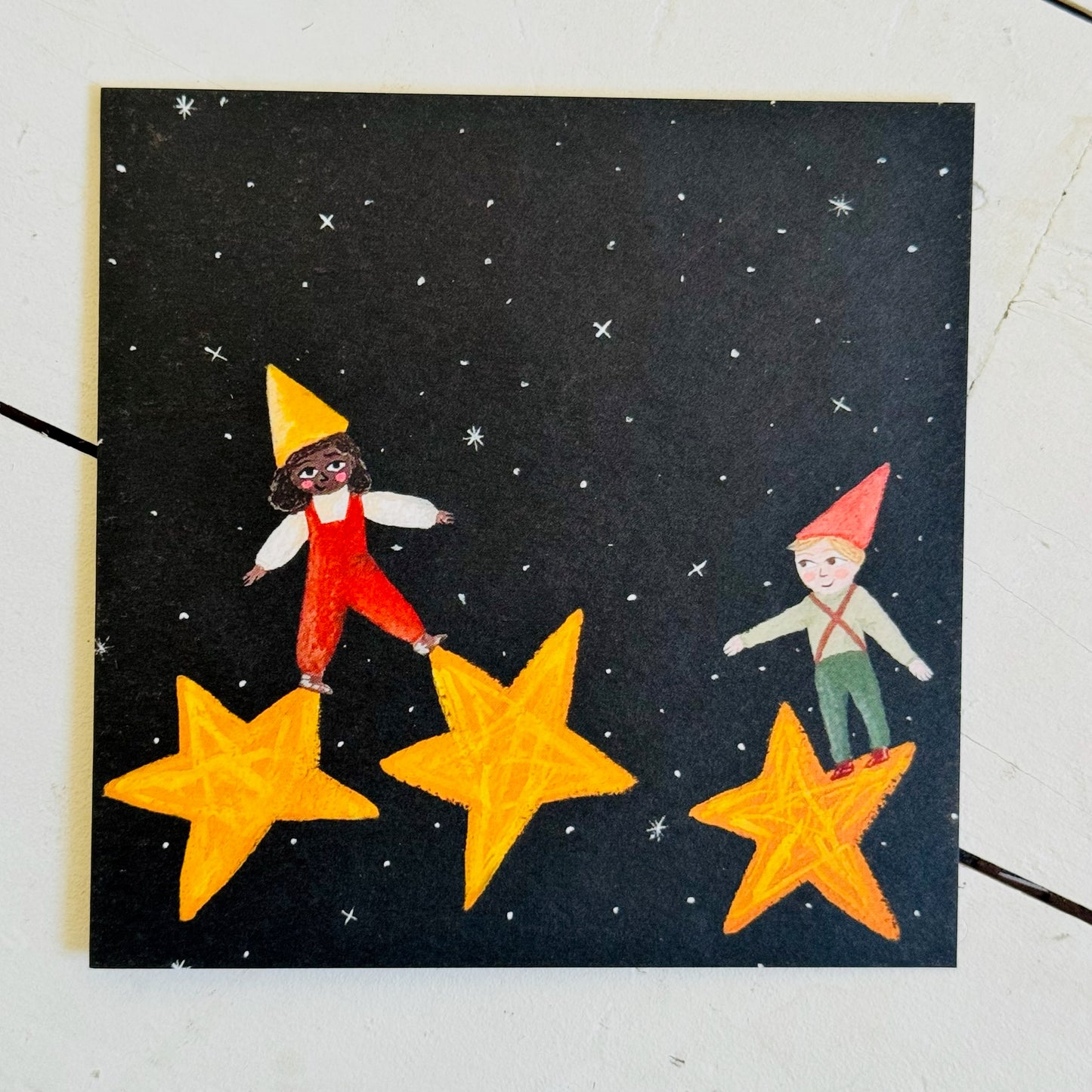 Star Jump Greetings Card