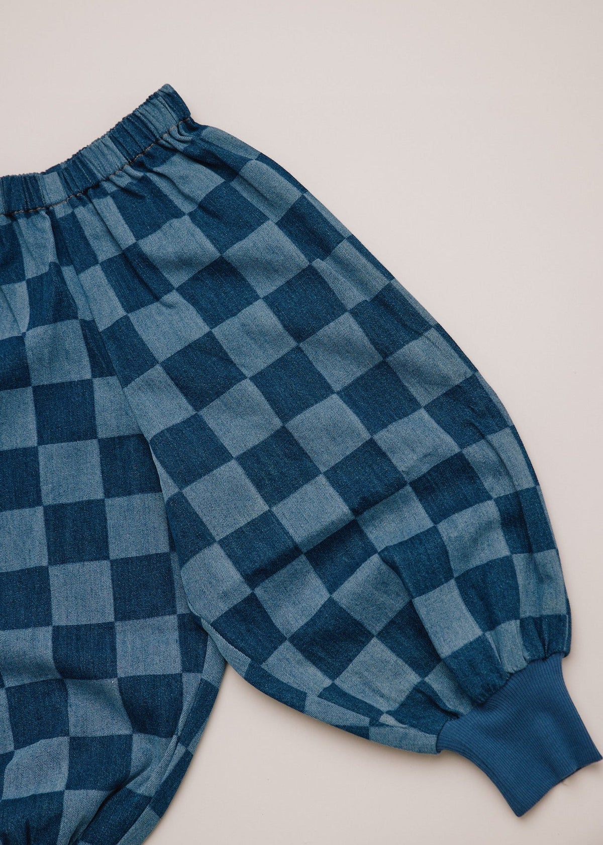 Murphy Checkerboard Balloon Denim Trouser