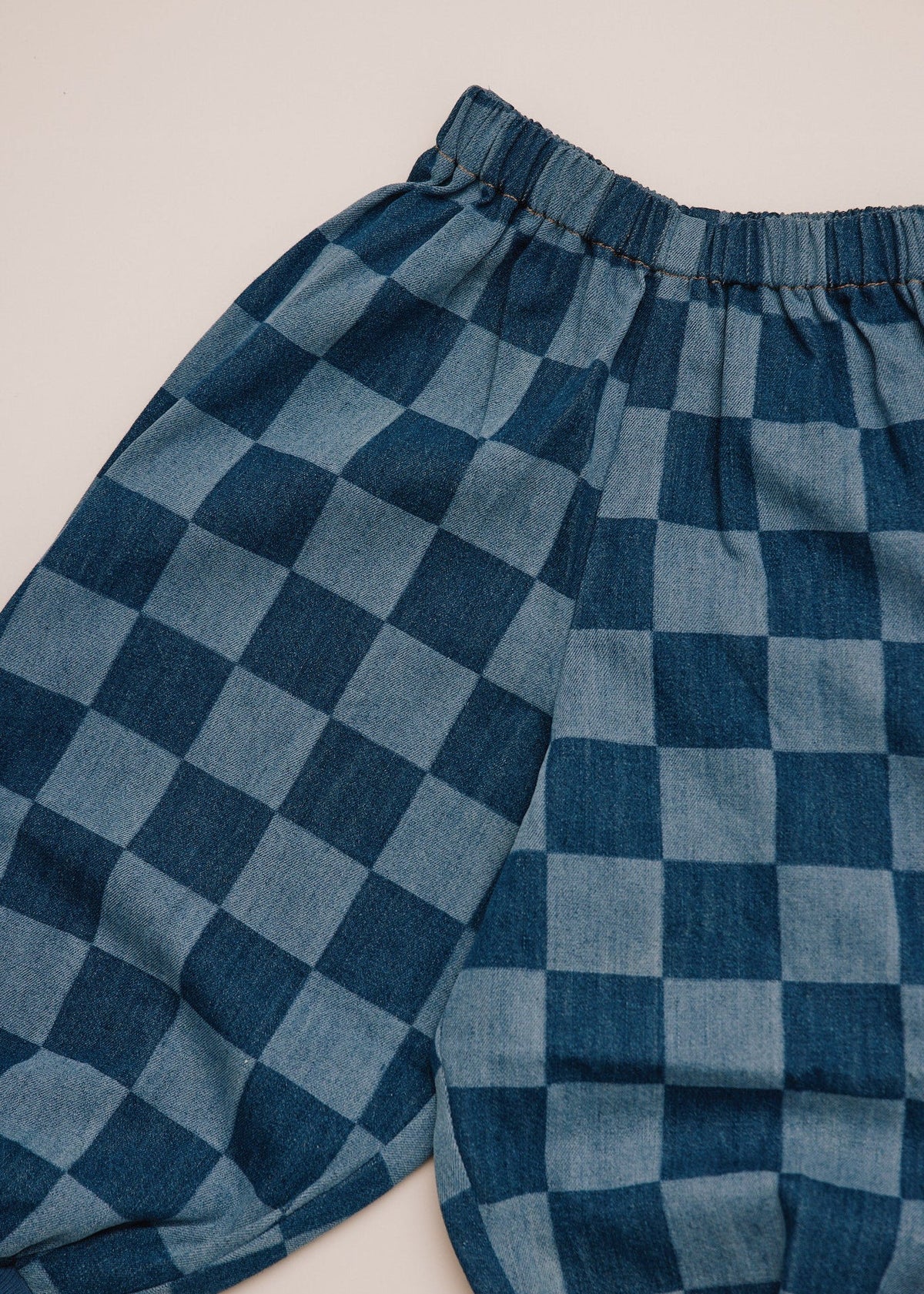 Murphy Checkerboard Balloon Denim Trouser