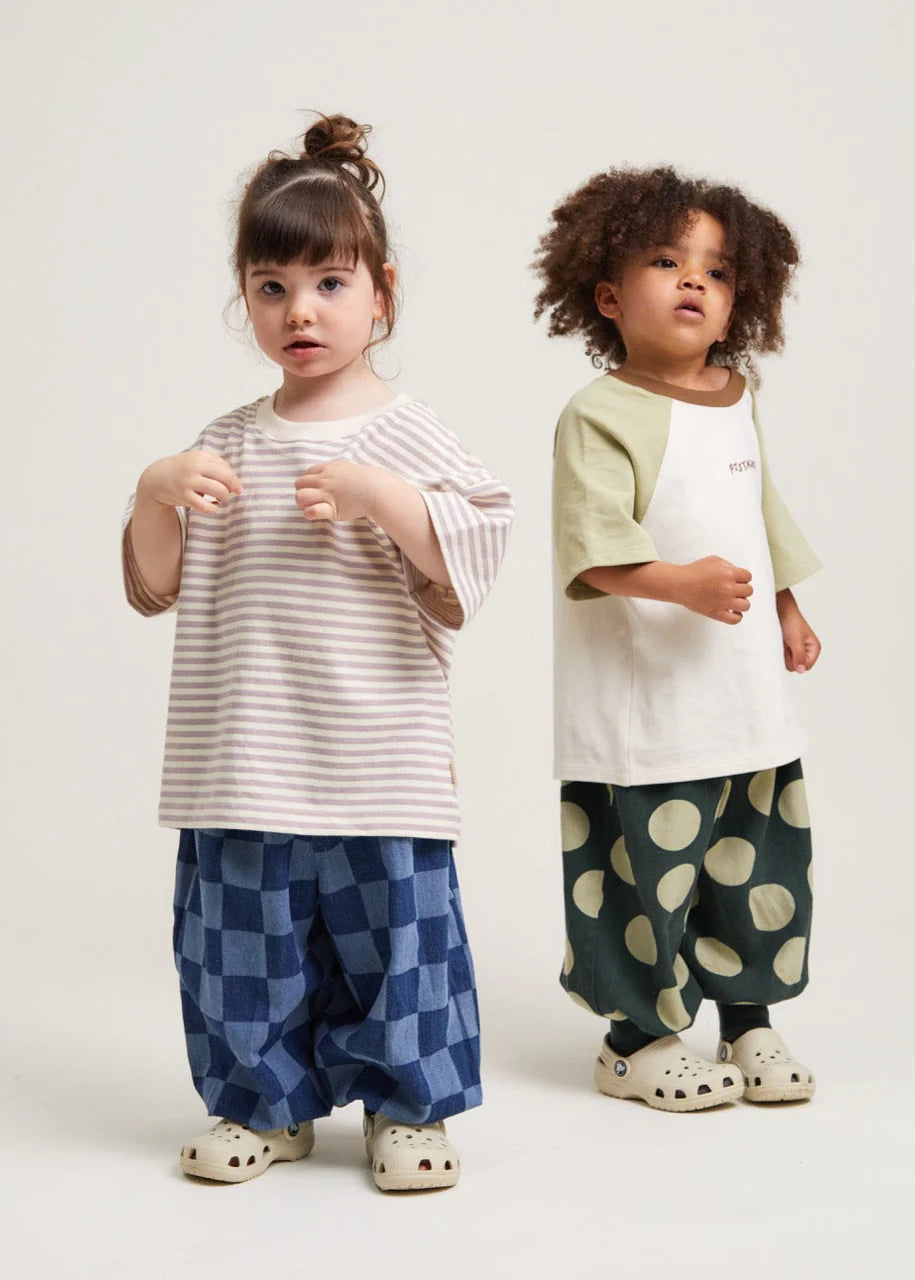 Murphy Checkerboard Balloon Denim Trouser