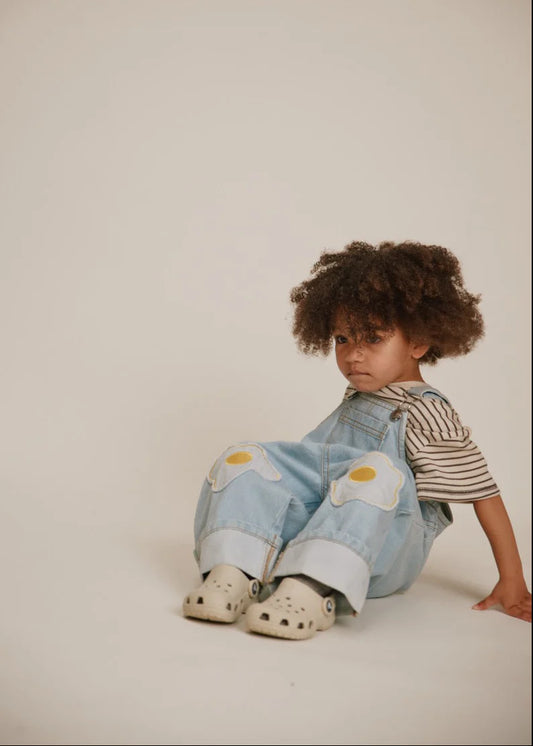 Blythe Egg Patch Denim Dungaree