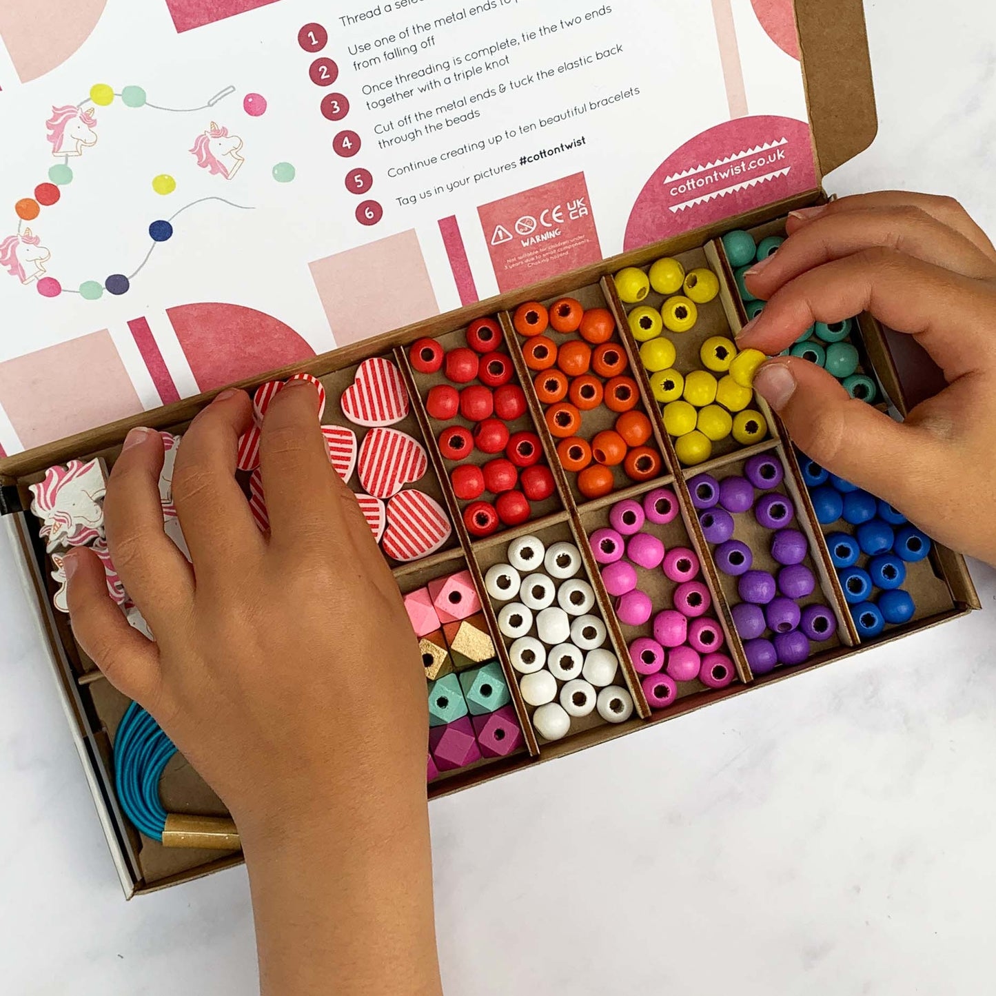 Unicorn and Heart Bracelet Making Kit | DIY Craft Kits for Kids