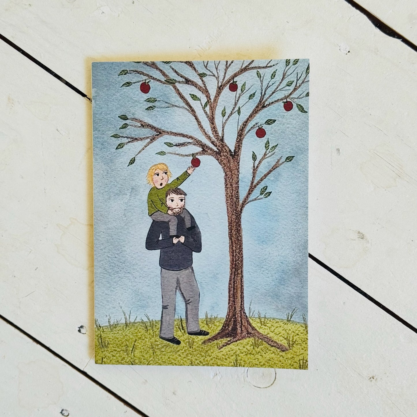 Apple Picking Greetings Card