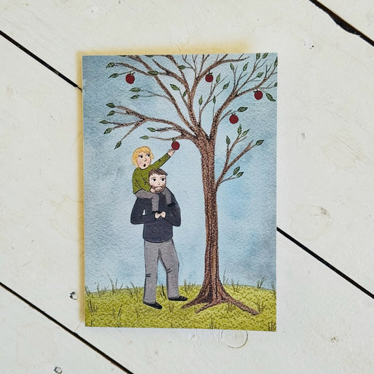 Apple Picking Greetings Card