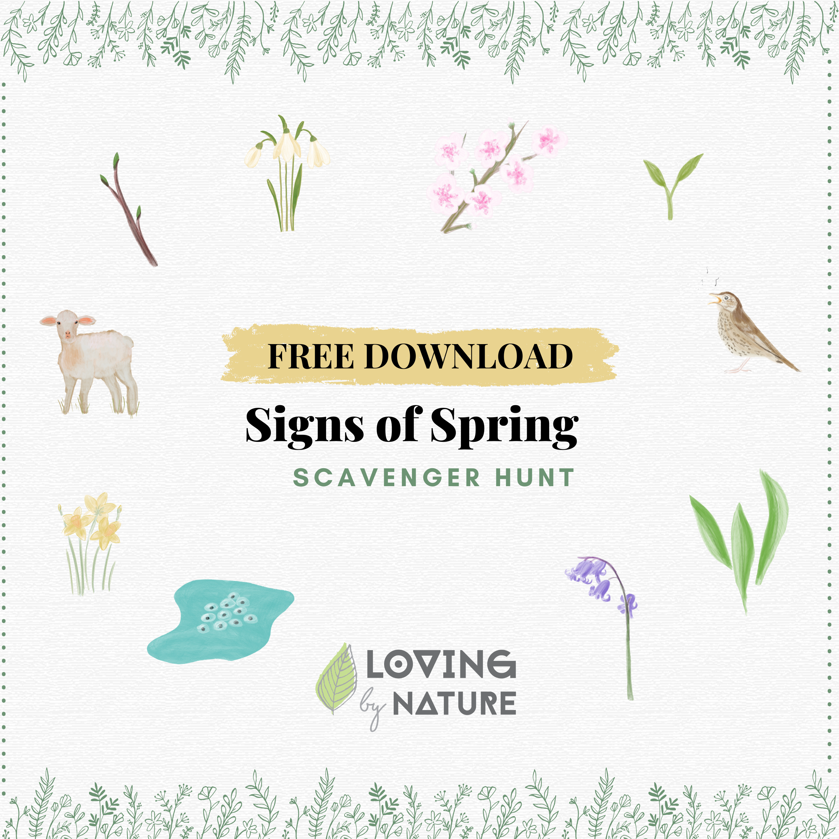 Long Spring Sign Signs of Spring | free digital download – Loving by Nature