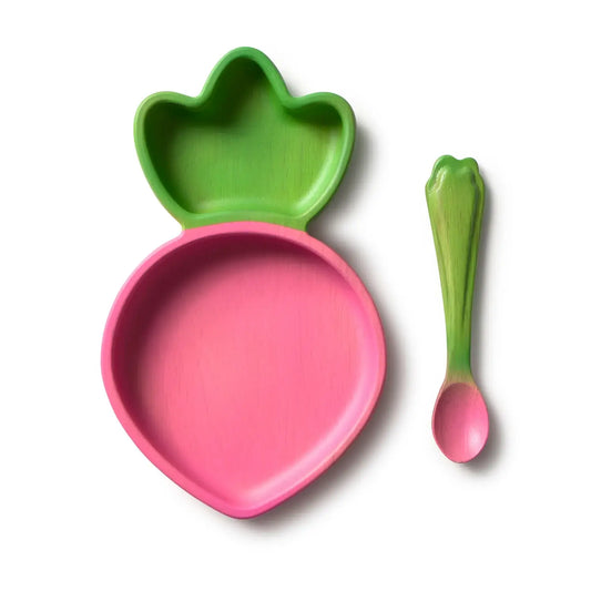 Ramona the Radish Plate | Spoon Set