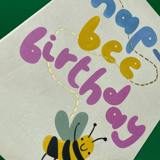 Hap-bee Birthday Card