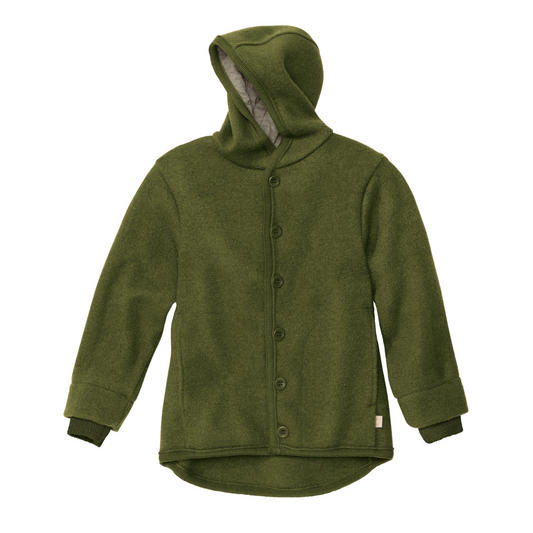 disana boiled wool jacket organic merino olive