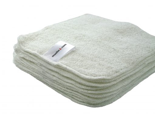 Twelve Pack Bamboo Cotton Terry Wipes 20x20cm